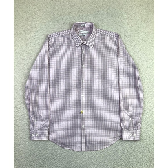 Calvin Klein Other - Calvin Klein Shirt Mens Large Purple Check Slim Fit Non-Iron Dress Button Up